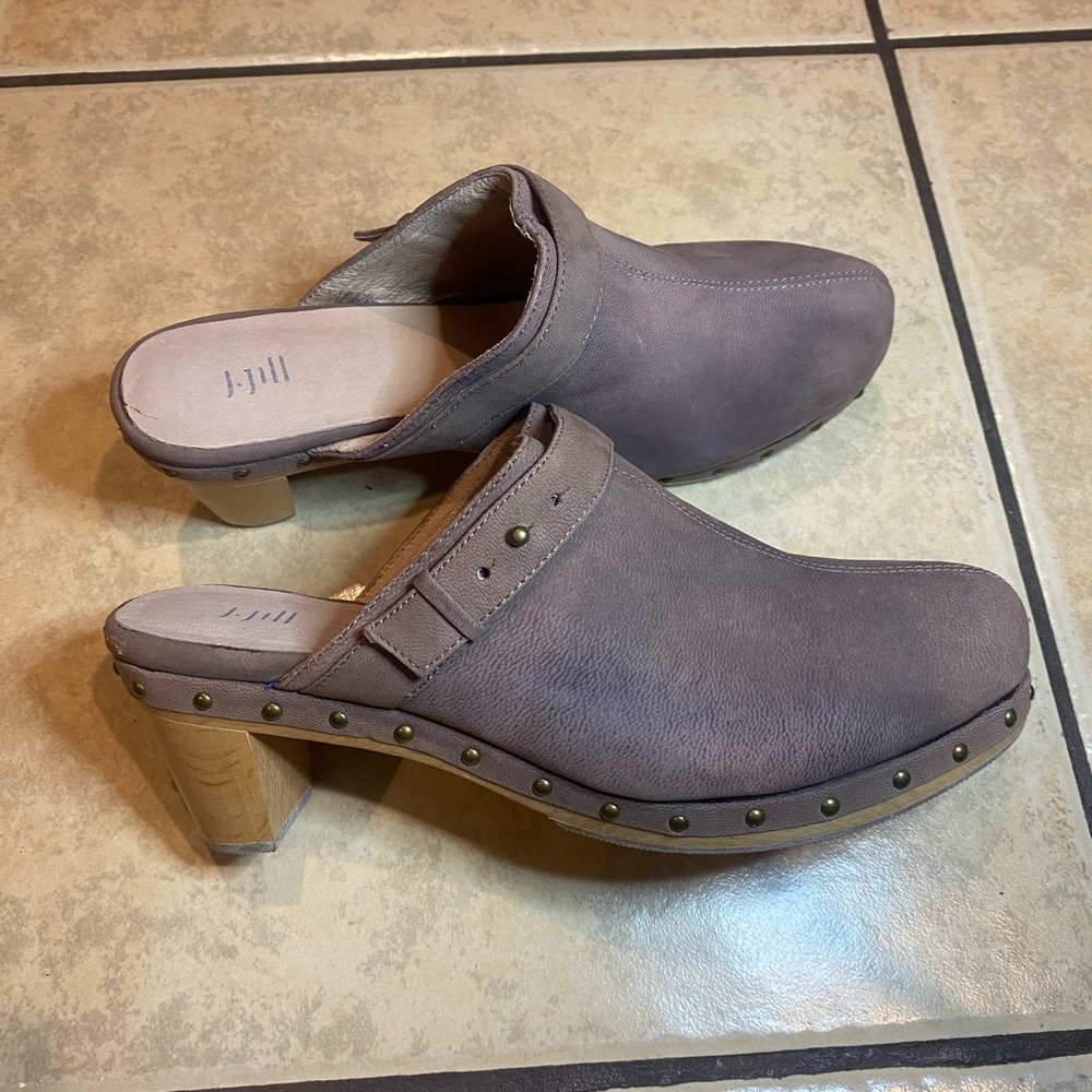 J. Jill studded suede clog mules size 9.5
